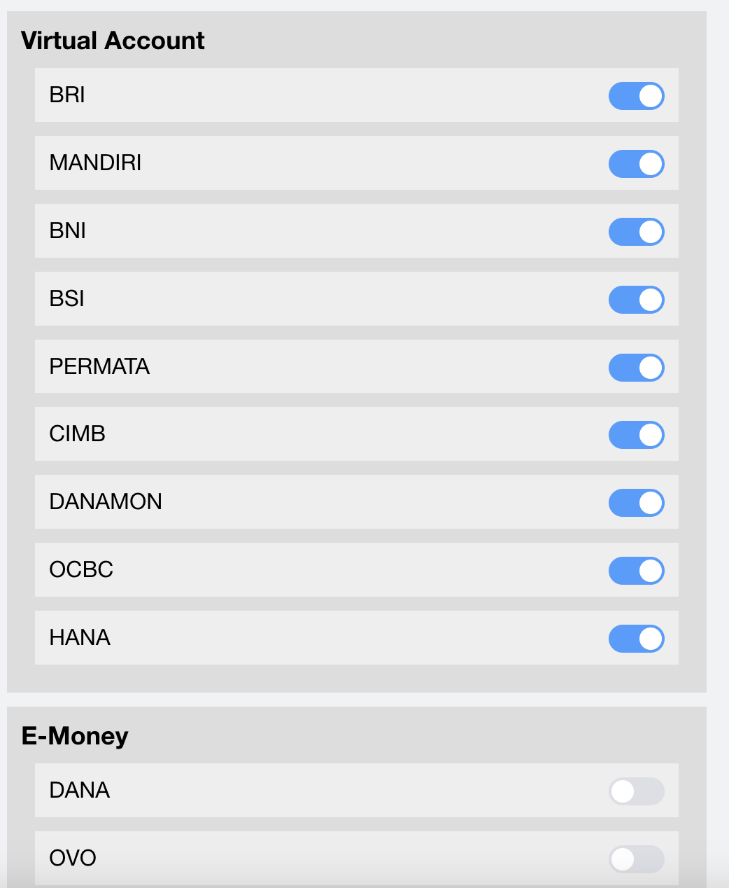 Other Collection Payment Methods